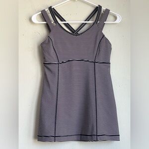 Lululemon Athletica Black and Gray Sleeveless Halter Top
